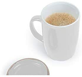 Generic 380ml Ceramic Mug With Cover Specially Designed For Tea Bags (White)