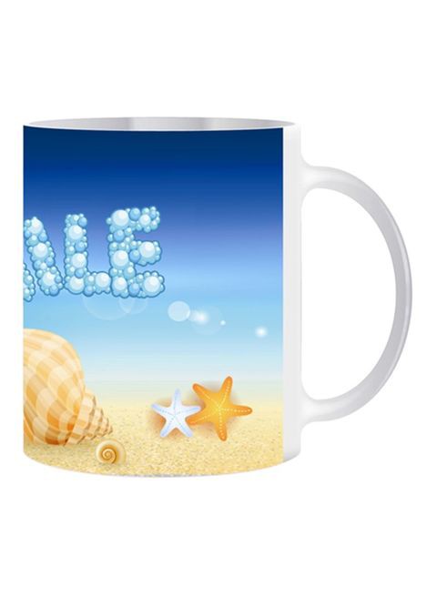 Giftex Sea And Sand Print With Summer Beach Mug Multicolour 11Ounce