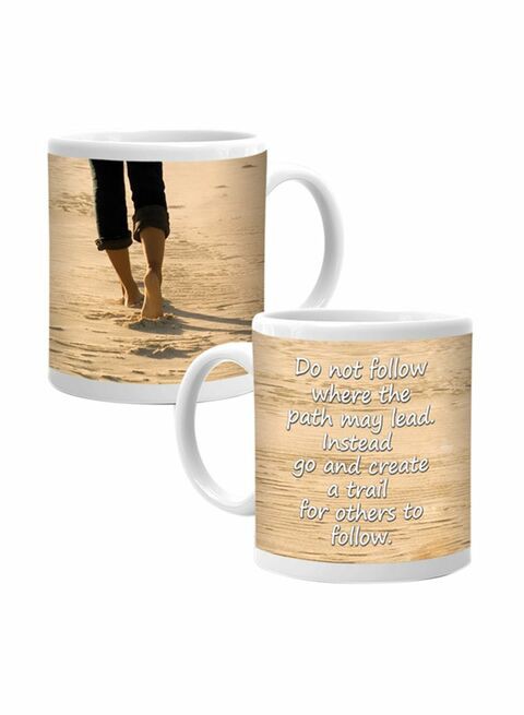 Ajooba Motivation Mug 2221 White/Beige 80X80 Centimeter