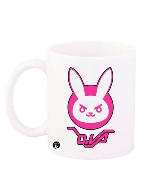 Bp The Video Game Overwatch Design Mug White/Pink 12Ounce