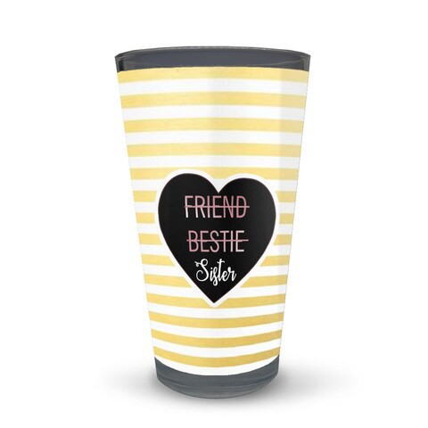 Friend Bestie Sister Latte Glass