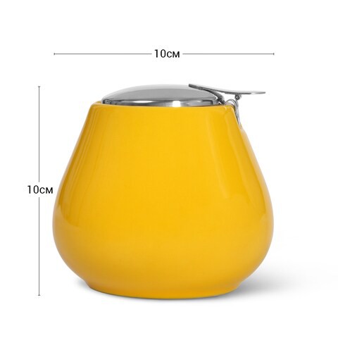 Fissman Ceramic Sugar Bowl 600 ml Yellow