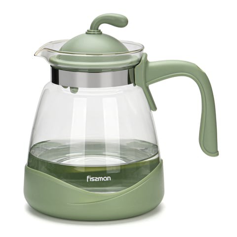 Glass Pitcher Jug with Apple Green Colour, Stylish And Compatible Design 2000ml