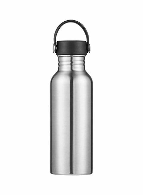 Generic Stainless Steel Water Bottle Silver/Black