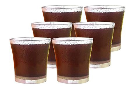 Kuber Industries Unbreakable Drinking Glass Set of 6 Pcs/Abs Poly Carbonate Plastic/Clear Glass/Tumbler/Water Glass (Unbreakable) Code-002