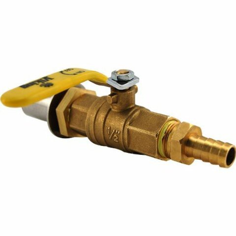 Krome Brand, No Weld Homebrew Beer Kettle Valve Conversion Kit - Brass