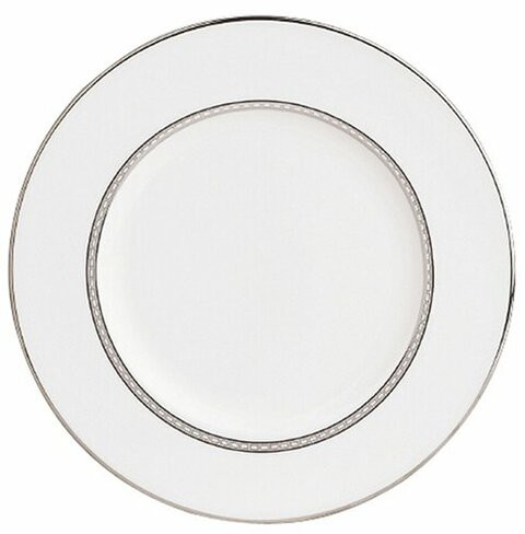 Lenox Murray Hill 9 Accent Plate, 1.16 LB, white and platinum