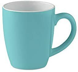 Generic Bi-Color Plain Mug Ceramic Coffee Mug Tea Tumbler 300ml Light Blue Outside White Inside