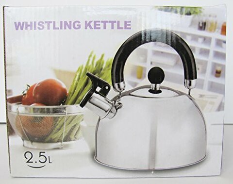 bulk buys Whistling Stainless Steel Tea Kettle, Regular, Silver