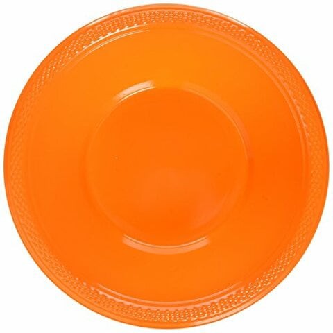 Amscan 43034.05 Orange Peel Plastic Bowls, 20ct
