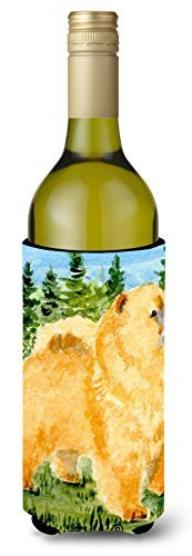 Caroline&#39;s Treasures Ss8871Literk Chow Chow Wine Bottle Beverage Insulator Beverage Insulator Hugger, Wine Bottle, Multicolor