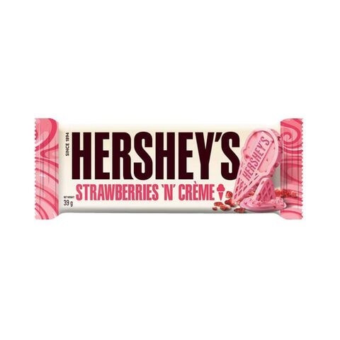 Hershey&#39;s Strawberries And Cream Chocolate Bar 39g