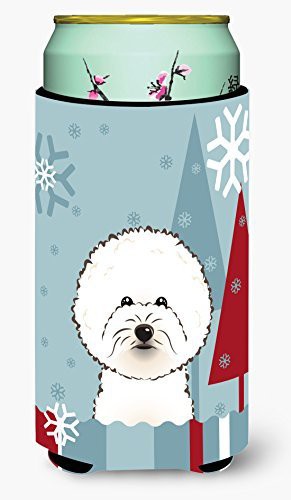 Caroline&#39;s Treasures Bb1713Tbc Winter Holiday Bichon Frise Tall Boy Beverage Insulator Hugger, Tall Boy, Multicolor