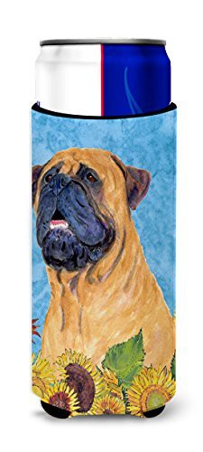 Caroline&#39;s Treasures Ss4153Muk Bullmastiff In Summer Flowers Ultra Beverage Insulators For Slim Cans, Slim Can, Multicolor