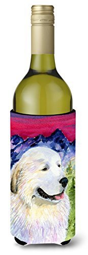 Caroline&#39;s Treasures Ss8473Literk Great Pyrenees Wine Bottle Beverage Insulator Beverage Insulator Hugger, Wine Bottle, Multicolor