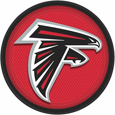 Amscan Atlanta Falcons Collection 9&quot; Round, 8 Pcs, Party Plates