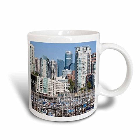 3Drose Mug_73219_2&quot;Marina On False Creek, Downtown Vancouver, Bc, Canada-Cn02 Twe0055 - E. O. Reed&quot; Ceramic Mug, 15 Oz, Multicolor
