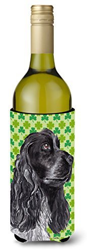 Caroline&#39;s Treasures Sc9568Literk Cocker Spaniel St Patrick&#39;s Irish Wine Bottle Beverage Insulator Beverage Insulator Hugger, Wine Bottle, Multicolor