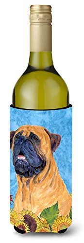 Caroline&#39;s Treasures Ss4153Literk Bullmastiff In Summer Flowers Wine Bottle Beverage Insulator Beverage Insulator Hugger, Wine Bottle, Multicolor