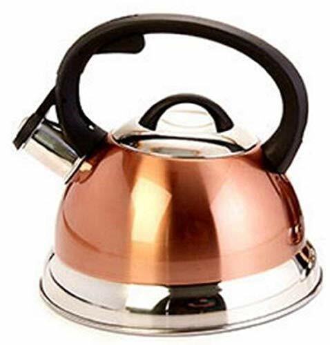 KitchenWorks Whistling Tea Kettle in Metallic Copper