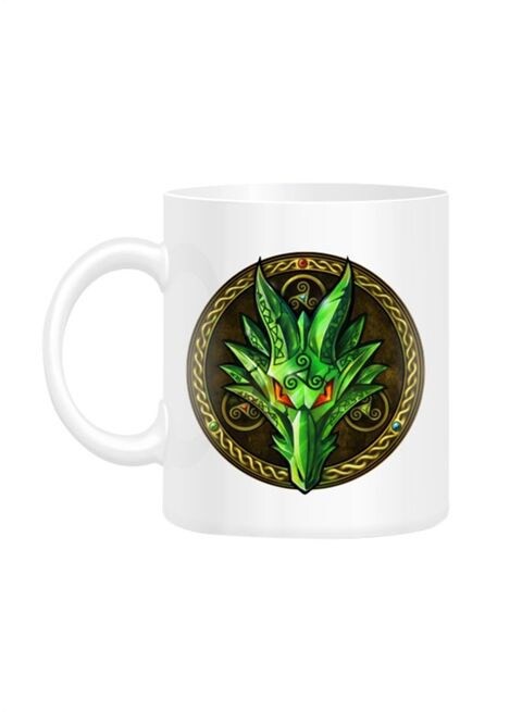 FMstyles Dragon Emblem Solo Printed Mug White 10 cm