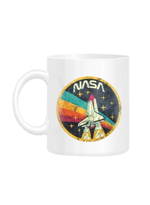 FMstyles USA Space Agency Vintage Colors Printed Mug White 10 cm