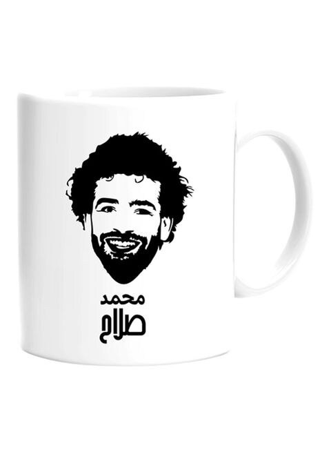 FMstyles Mohammed Salah Sketch Printed Mug White 10 cm