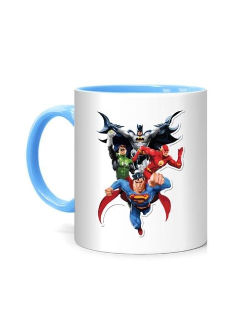 FMstyles Justice League Superman Printed Mug White/Blue 10 cm