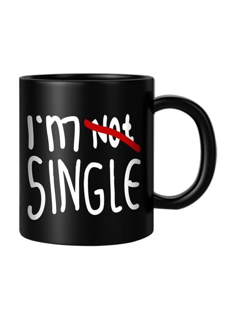 FMstyles I&#39;m Single Printed Mug Black/White