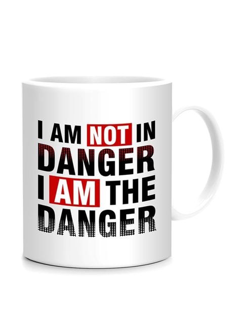 FMstyles I&#39;m Not In Danger, I&#39;m The Danger Printed Mug White/Black/Red 10 cm