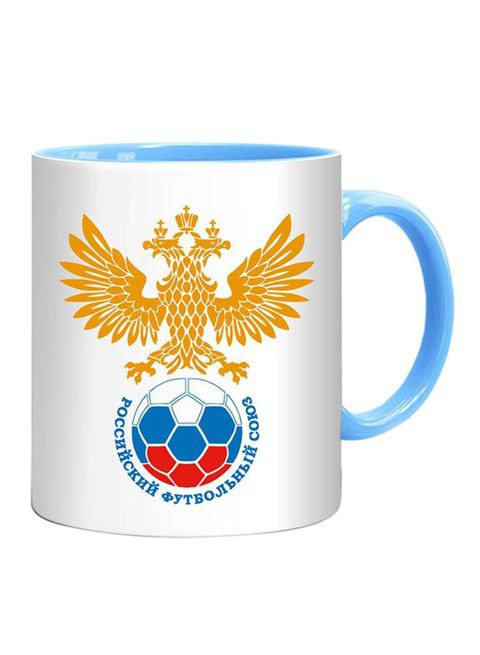 FMstyles Russian Football Team Fan Printed Mug White/Blue/Yellow