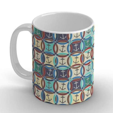 Sharon Turner: anchor pattern Coffee Mug