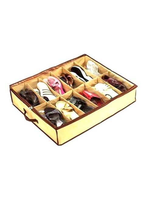 Shoes Under Shoe Organizer Box Yellow/Brown