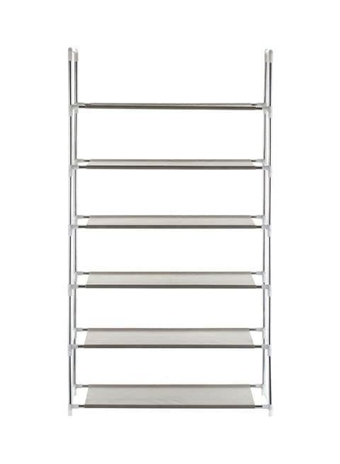 Generic 6-Tier Shoe Rack Grey 55x22x7centimeter