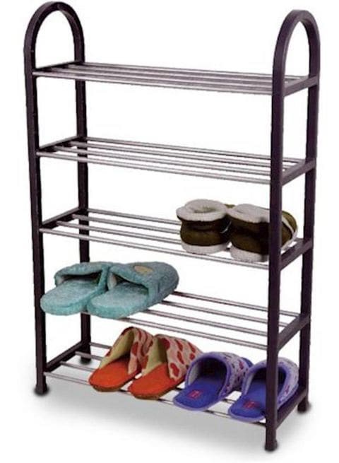 5-Tier Shoe Rack Grey