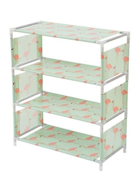 Generic 4-Layered Shoe Rack Green/Red 54.5X46X25.6Centimeter