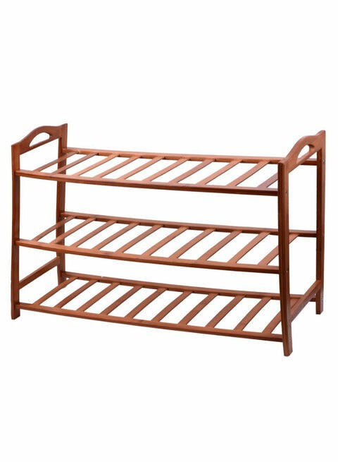 3-Shelf Shoe Organizer Rack Brown