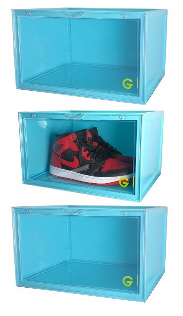 Goldedge Sneaker Storage Box Stack Up Series - Three Box Blue 36cm