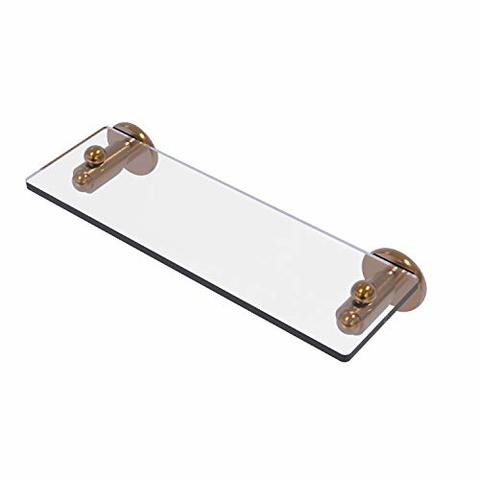 Allied Precision Industries Allied Brass Sh-1/16 Soho Collection 16 Inch Vanity Beveled Edges Glass Shelf, Brushed Bronze