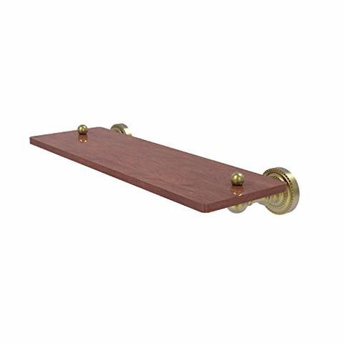 Allied Precision Industries Allied Brass Dt-1-16-Irw Dottingham Collection 16 Inch Solid Ipe Ironwood Wood Shelf, Satin Brass