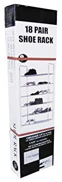 Stackable 4 Tier Shoe Rack for Home/Office, Portable Standing Shoe Rack (18 Pair) (Pack of 1 Unit).