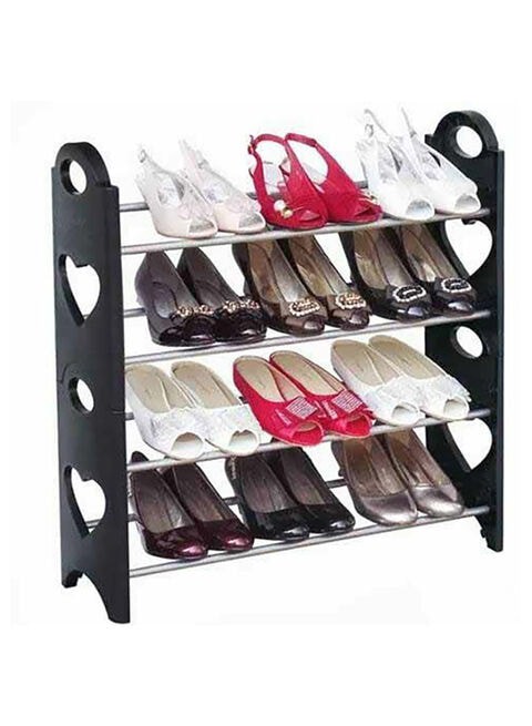 Generic 4-Layer Metal Shoe Rack Beige Brown 65X65X29Cm