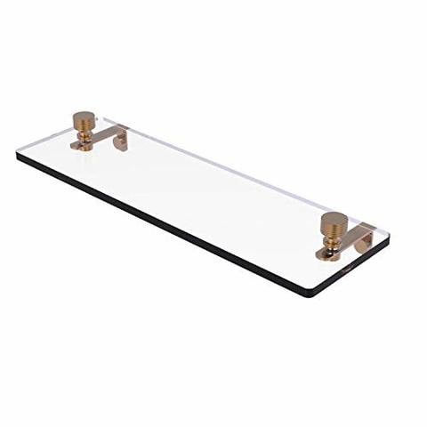 Allied Precision Industries Allied Brass Ft-1/16 Foxtrot 16 Inch Vanity Beveled Edges Glass Shelf, Brushed Bronze