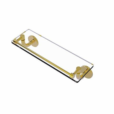 Allied Precision Industries Allied Brass Rm-1-16-Gal Remi Collection 16 Inch Vanity Gallery Rail Glass Shelf, Polished Brass