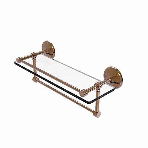 Allied Precision Industries Allied Brass Mc-1Tb/16-Gal-Bbr 16 Inch Gallery Towel Bar Glass Shelf, Brushed Bronze