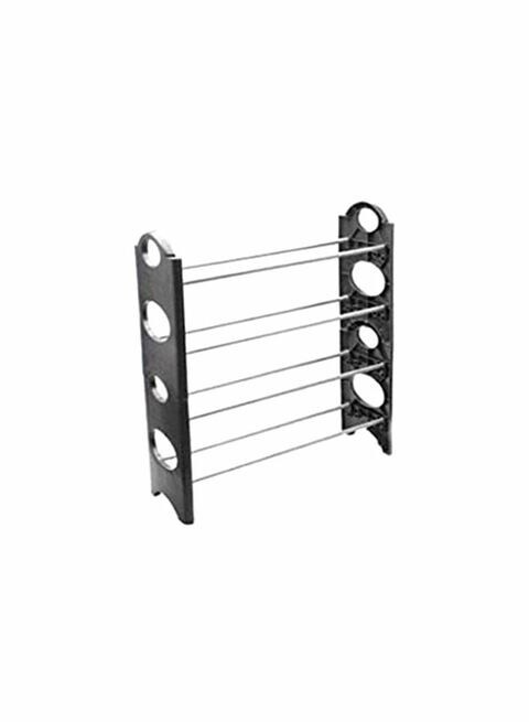 Generic 4-Shelf Shoe Rack Silver/Black