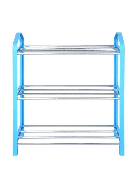 Generic 3-Tier Shoe Rack Stand Blue 42X20X45Centimeter