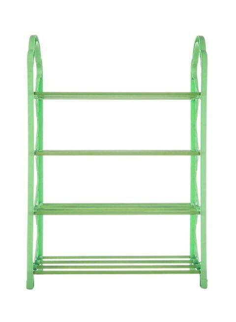 Generic 4-Layer Simple Shoe Rack Green/White