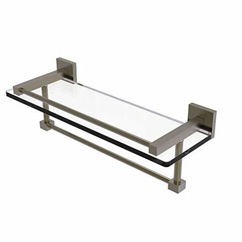 Allied Precision Industries Allied Brass Mt-1-16Tb-Gal Montero Collection 16 Inch Gallery Towel Bar Glass Shelf, Antique Brass