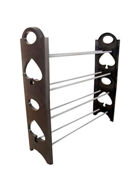 Generic 4 Layer Shoe Rack Black/Silver